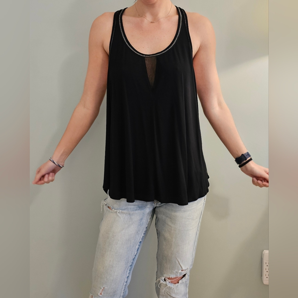 Free People- Chic Black Sleeveless Top